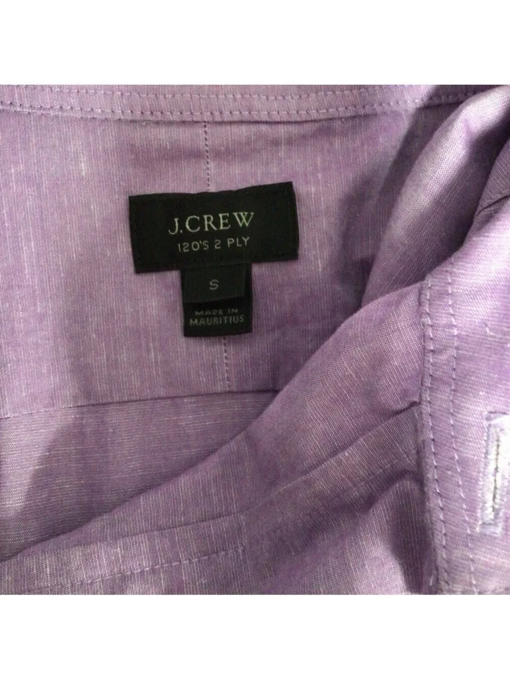 J. Crew Men's Ludlow Lavender Casual Button Down Shirt 120s 2 ply small